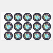Ons planeet beschermen - Earth Day (schetsachtige Labels (Vel)