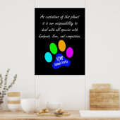 Ons Poster Verantwoordelijkheid (zwart) (Keuken)