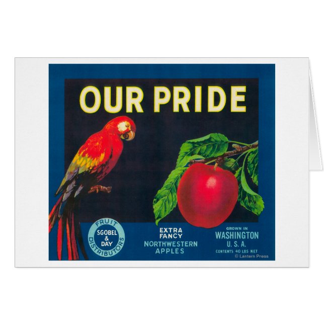 Ons Pride Apple Label - staat Washington (Voorkant Horizontaal)
