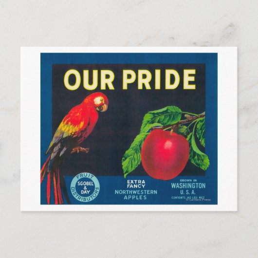 Ons Pride Apple Label - staat Washington Briefkaart (Voorkant)