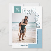 Ons reisgemak | Beach Modern Photo Kerstmis Feestdagenkaart (Voorkant)