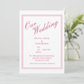 Ons Roos van de Stusty Modern Elegant Wedding Kaart (Staand voorkant)