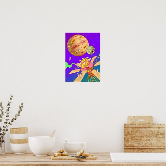 Ons ruimtestation. poster (Keuken)