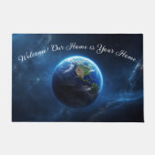 Ons saffier huis in de ruimte deurmat (Voorkant)