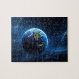 Ons saffier huis in de ruimte legpuzzel