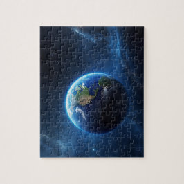 Ons saffier huis in de ruimte legpuzzel