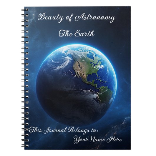 Ons saffier huis in de ruimte notitieboek (Voorkant)