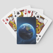 Ons saffier huis in de ruimte pokerkaarten (Achterkant)