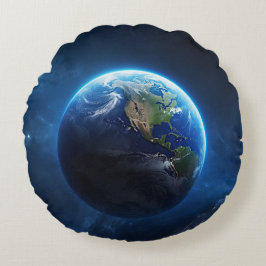 Ons saffier huis in de ruimte rond kussen