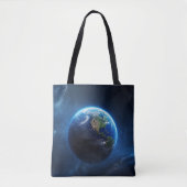 Ons saffier huis in de ruimte tote bag (Voorkant)