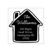 Ons Schattigee Nieuwe Huis Aankondiging Retouradre Rubberstempel (Afrduk)