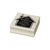 Ons Schattigee Nieuwe Huis Aankondiging Retouradre Rubberstempel (Stempel)