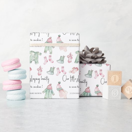 Ons slaapschoonheid baby shower cadeaupapier (Baby Shower)