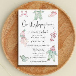 Ons slaapschoonheid baby shower kaart