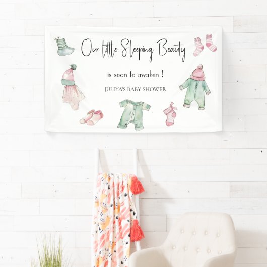 Ons slaapschoonheid baby shower spandoek (Insitu)