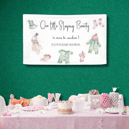 Ons slaapschoonheid baby shower spandoek