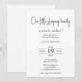 Ons slaapschoonheid minimalistisch baby shower kaart (Voorkant / Achterkant)