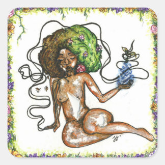 Ons slachtoffer vierkante sticker