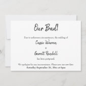 "Ons slechte!" Uitgestelde aankondiging huwelijk (Voorkant)