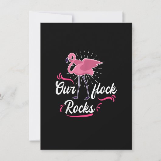 Ons slot steekt roze Flamingo Celebrate Kaart (Voorkant)