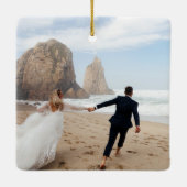 Ons Song Custom Song-kerstsierfeest Keramisch Ornament (Achterkant)