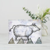 Ons Stoic Pig Wenskaart Kaart (Staand voorkant)