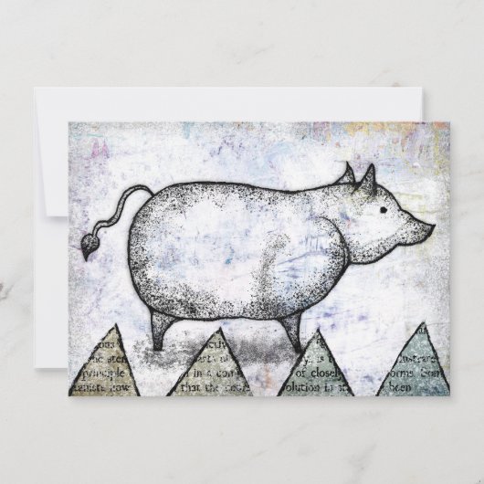 Ons Stoic Pig Wenskaart Kaart (Voorkant)