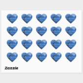 "Ons strand bruiloft" - "Blue Tide" Hart Sticker (Vel)