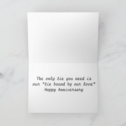 ONS "STROPDAS VAN LIEFDE" IS ZO MOOI JUBILEUM KAAR KAART (Binnen)