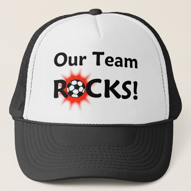 'Ons team Rocks'-Pet voor voetgangers Trucker Pet (Voorkant)