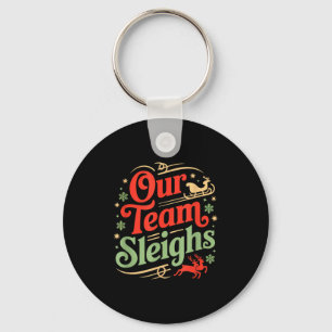 Ons Team Slaat Kerst Reindeers Van Sinterklaas Wer Sleutelhanger