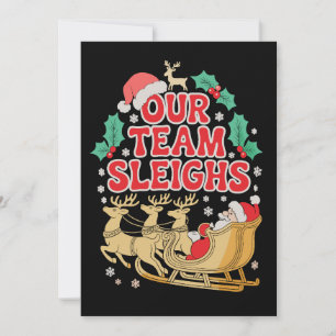 Ons team sleept Kerst kantoorfeest Xmas Sinterklaa Kaart
