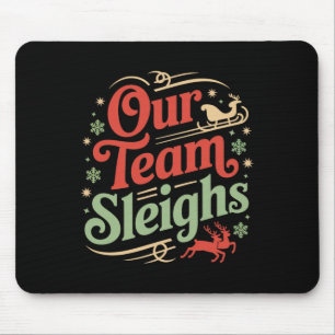 Ons team sleept Kerstmis rendieren van de Kerstman Muismat