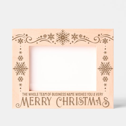 Ons team wenst u een vrolijk kerstfeest gegraveerde lijstjes