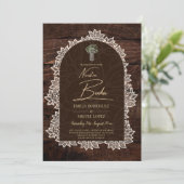 Ons Trouw Budget Foto Trouw Uitnodiging Rustiek (Staand voorkant)