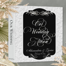 Ons Trouwalbum Monogram - Zwart/Zilver
