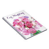 Ons Trouwroze Bloemen Notitieboek (Rechterzijde)
