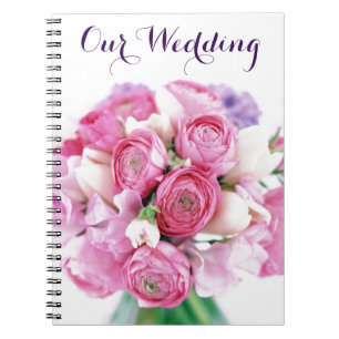 Ons Trouwroze Bloemen Notitieboek