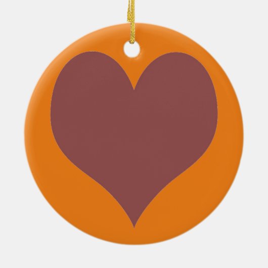 Ons tweede kerstfeest samen blauw Oranje hart Keramisch Ornament (Achterkant)