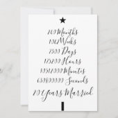 Ons twintigste kerstfeest 20ste gehuwd Jubileum Feestdagenkaart (Voorkant)