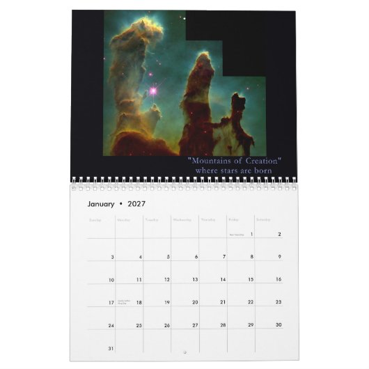 Ons verbluffende, unieke 12-maands kalender (Jan 2027)