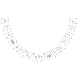 Ons verhaal begint, boekthema bruidsmeisje bruilof vlaggetjes