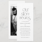 Ons verhaal begint | Bruiloft Aankondiging Kaart (Voorkant / Achterkant)