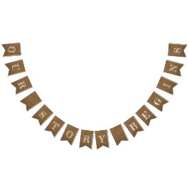 Ons verhaal begint Burlap look bruiloft Vlaggetjes