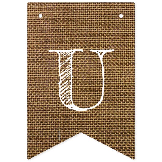 Ons verhaal begint Burlap look bruiloft Vlaggetjes (Tweede vlag)