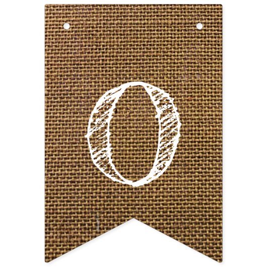 Ons verhaal begint Burlap look bruiloft Vlaggetjes (Eerste vlag)