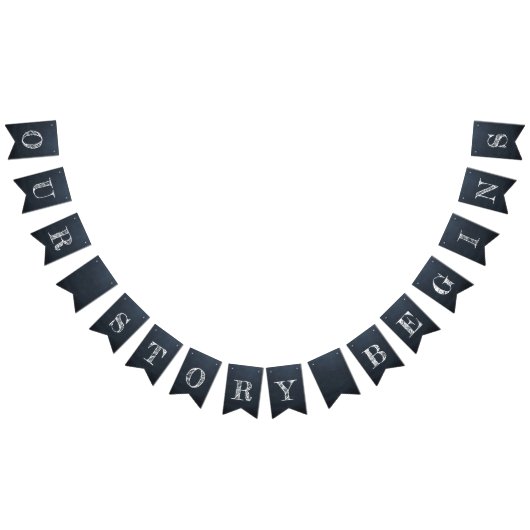 Ons verhaal begint Chalkboard bruiloft Vlaggetjes (Alle)