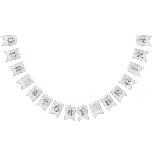 Ons verhaal begint met White Wood Blauwgroen Wedde Vlaggetjes (Alle)