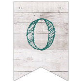 Ons verhaal begint met White Wood Blauwgroen Wedde Vlaggetjes (Eerste vlag)