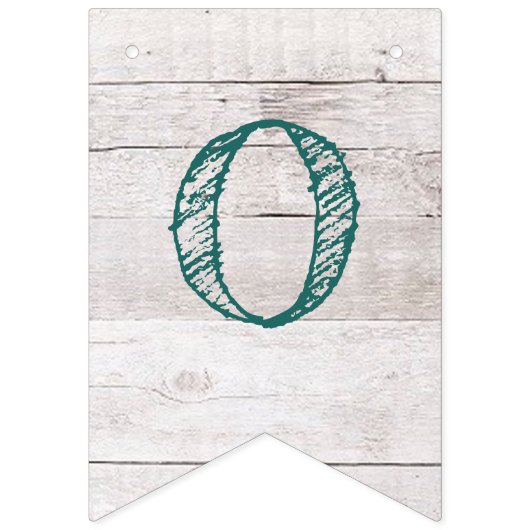 Ons verhaal begint met White Wood Blauwgroen Wedde Vlaggetjes (Eerste vlag)